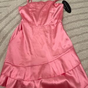 Pink Satin Dress
